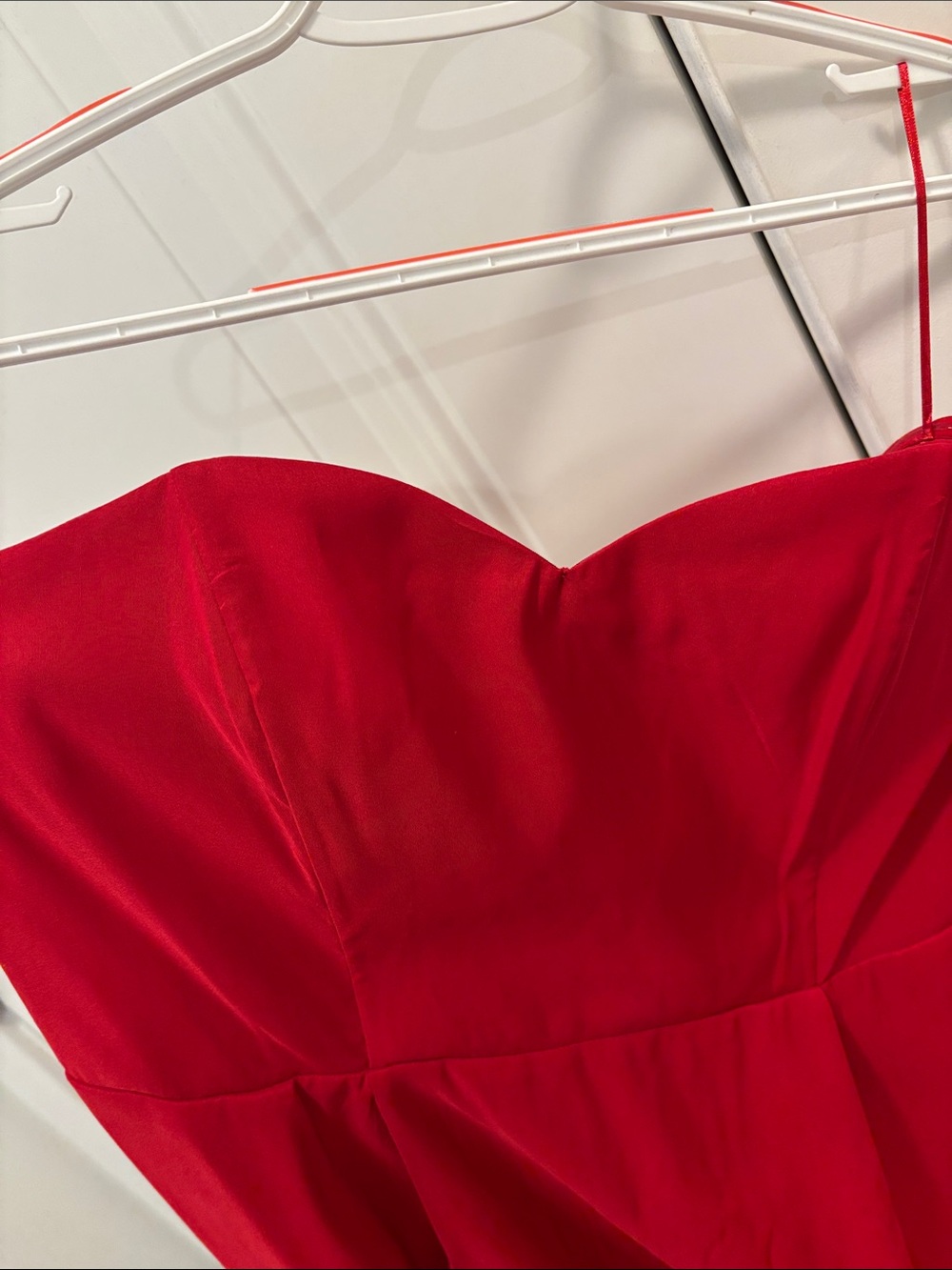 Strapless Red Mini Dress - Picture 2 of 9